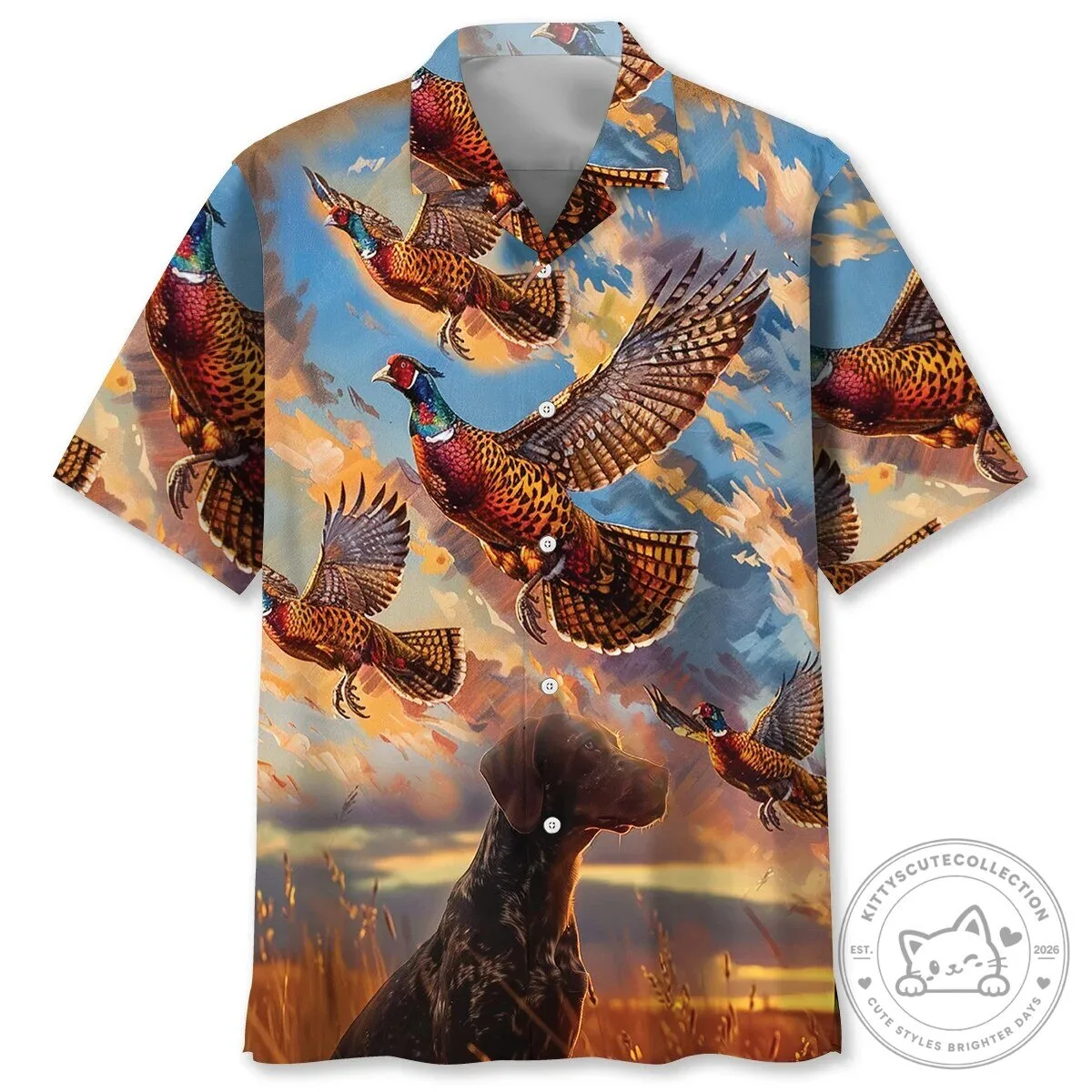 German Shorthaired Pointer Pheasant Hunting Dog Lover Hawaiian Shirt