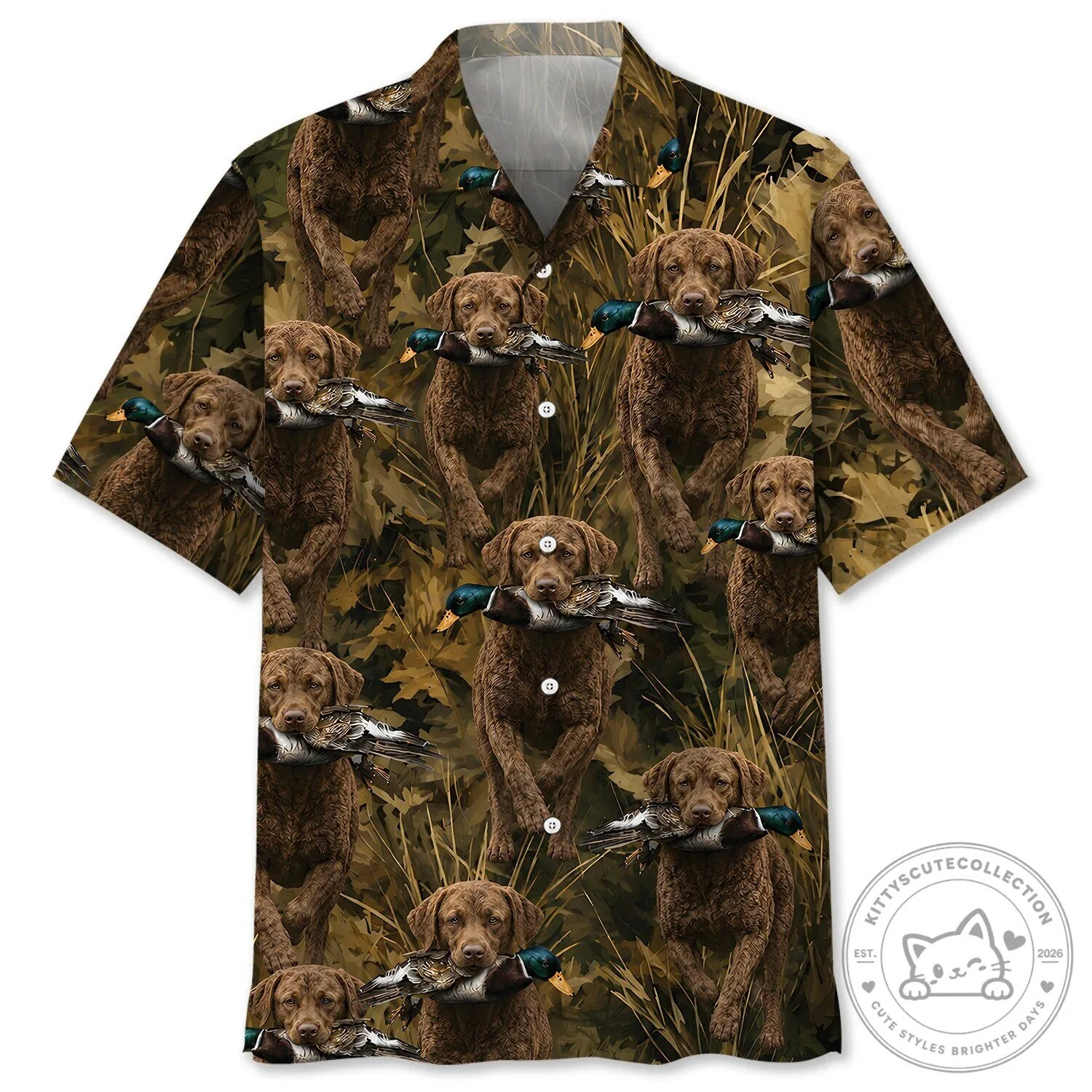 Chesapeake Bay Retriever Hunting Dog Camouflage Hawaiian Shirt 2 Chesapeake Bay Retriever Hunting Dog Camouflage Hawaiian Shirt