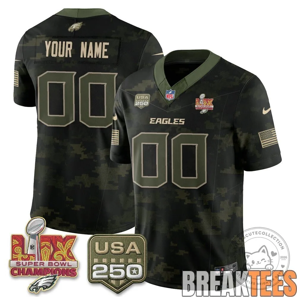 Philadelphia Eagles Salute To Service Camouflage Football Jersey