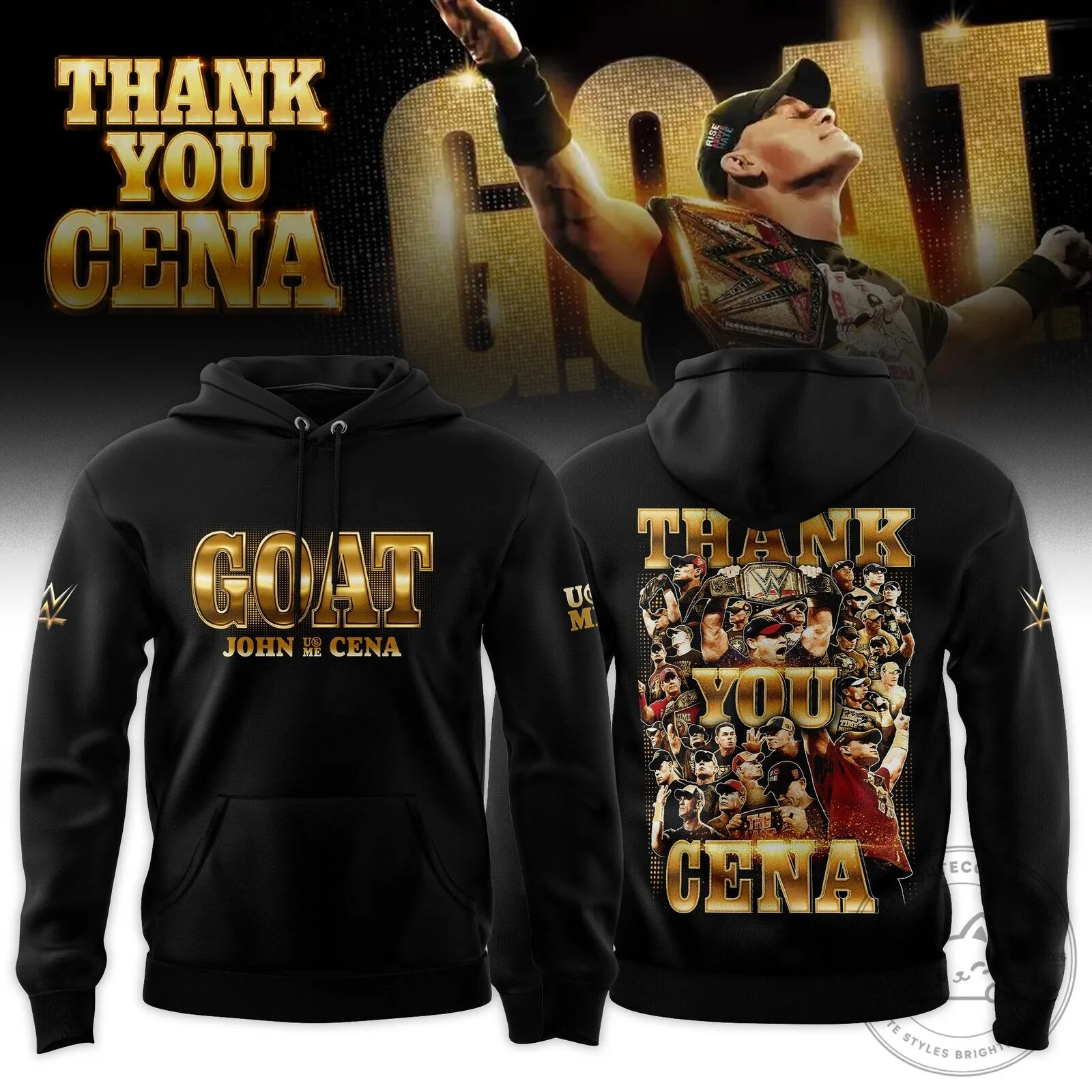 Thank You Cena Gold Hoodie - Limited Edition by John Cena - BTF Trend
