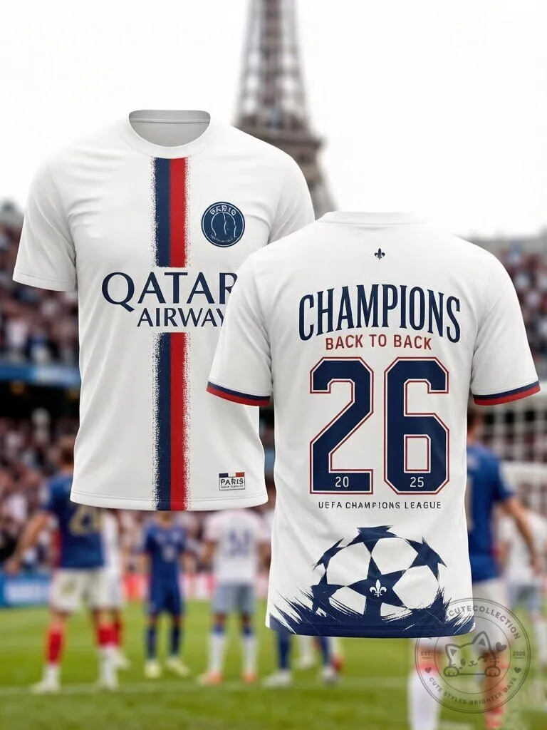 France Football Paris Champions League Back to Back 26 Soccer Jersey