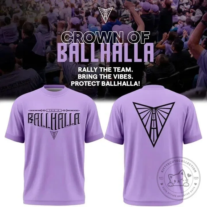 Golden State Valkyries Ballhalla Crown Rally Team Purple T-Shirt