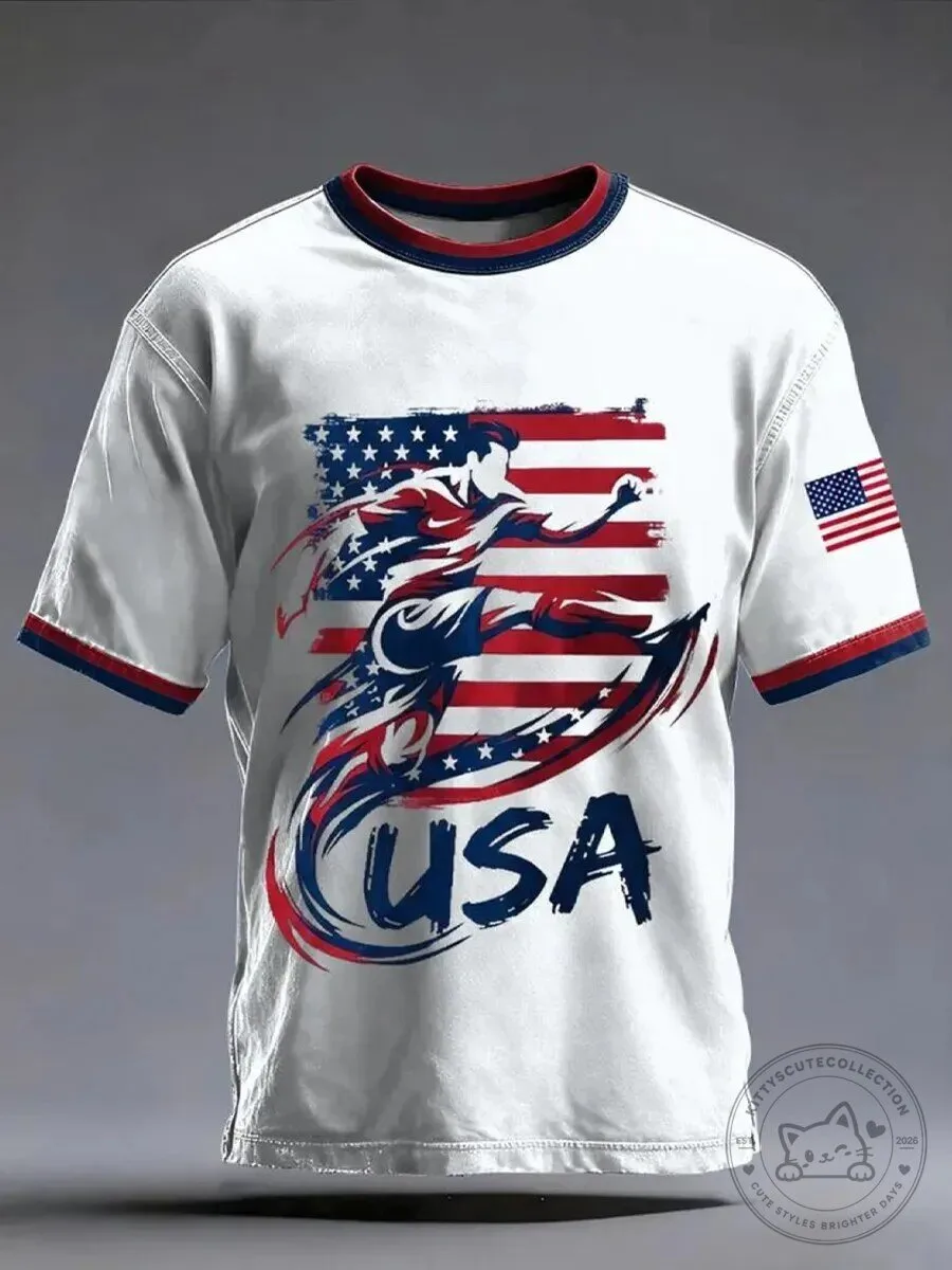 USA Soccer Fan T-Shirt, United States Football Graphic Tee, World Cup 2026 Apparel