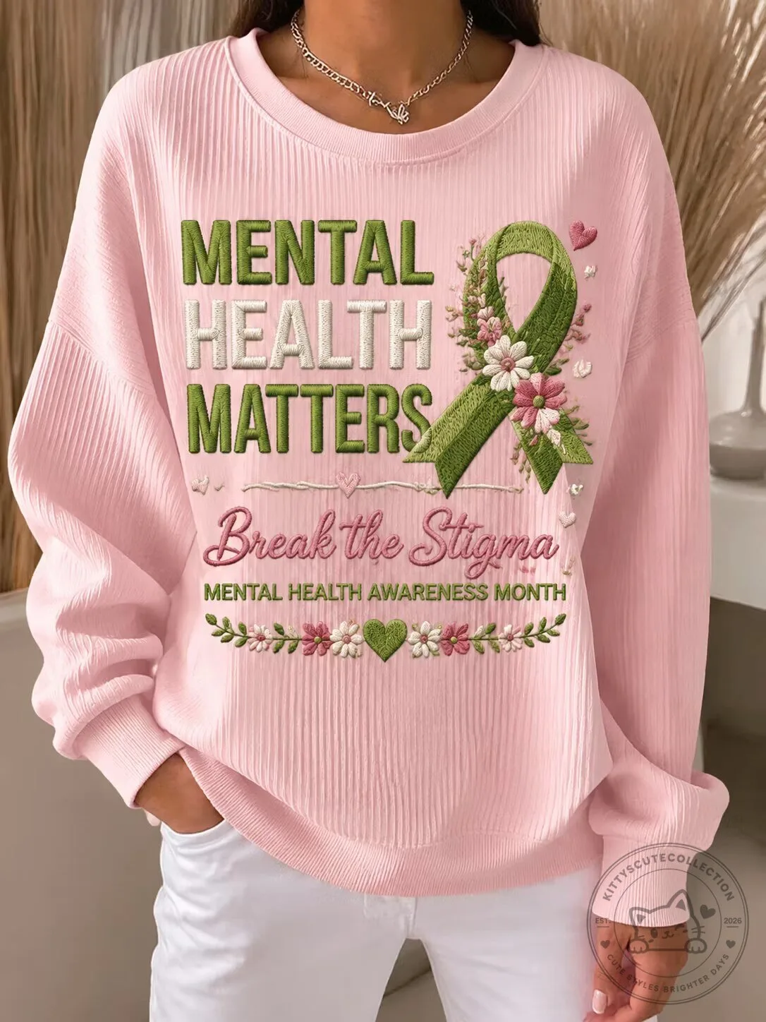 Mental Health Matters Break The Stigma Awareness Month Sweatshirt