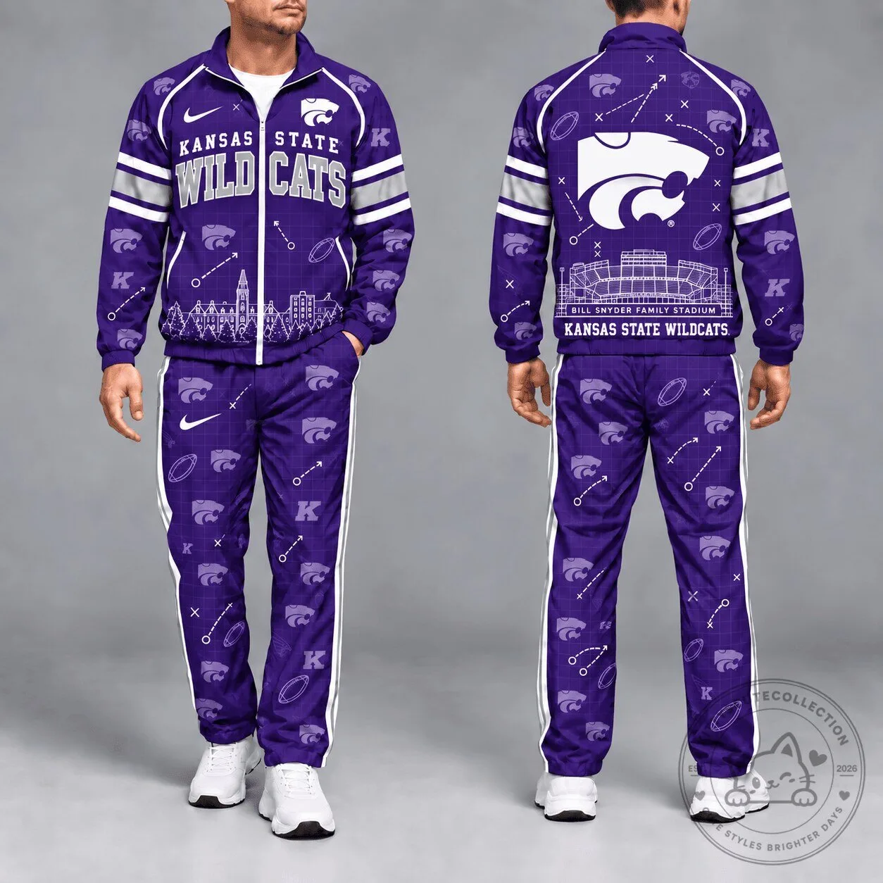 Kansas State Wildcats Football Team Bill Snyder Family Stadium Tracksuit Jacket 1 Kansas State Wildcats Football Team Bill Snyder Family Stadium Tracksuit Jacket