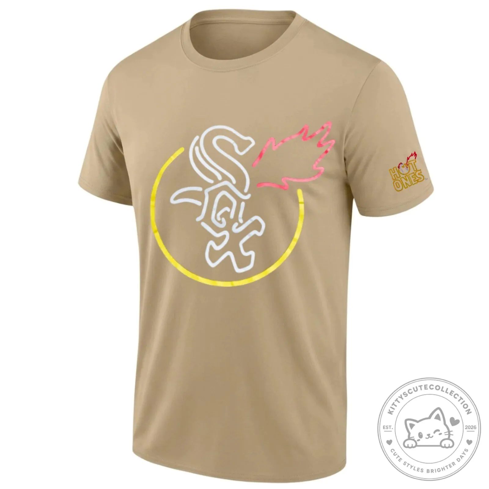 Hot Ones Chicago White Sox Neon Logo Black T-Shirt 11 Hot Ones Chicago White Sox Neon Logo Black T-Shirt