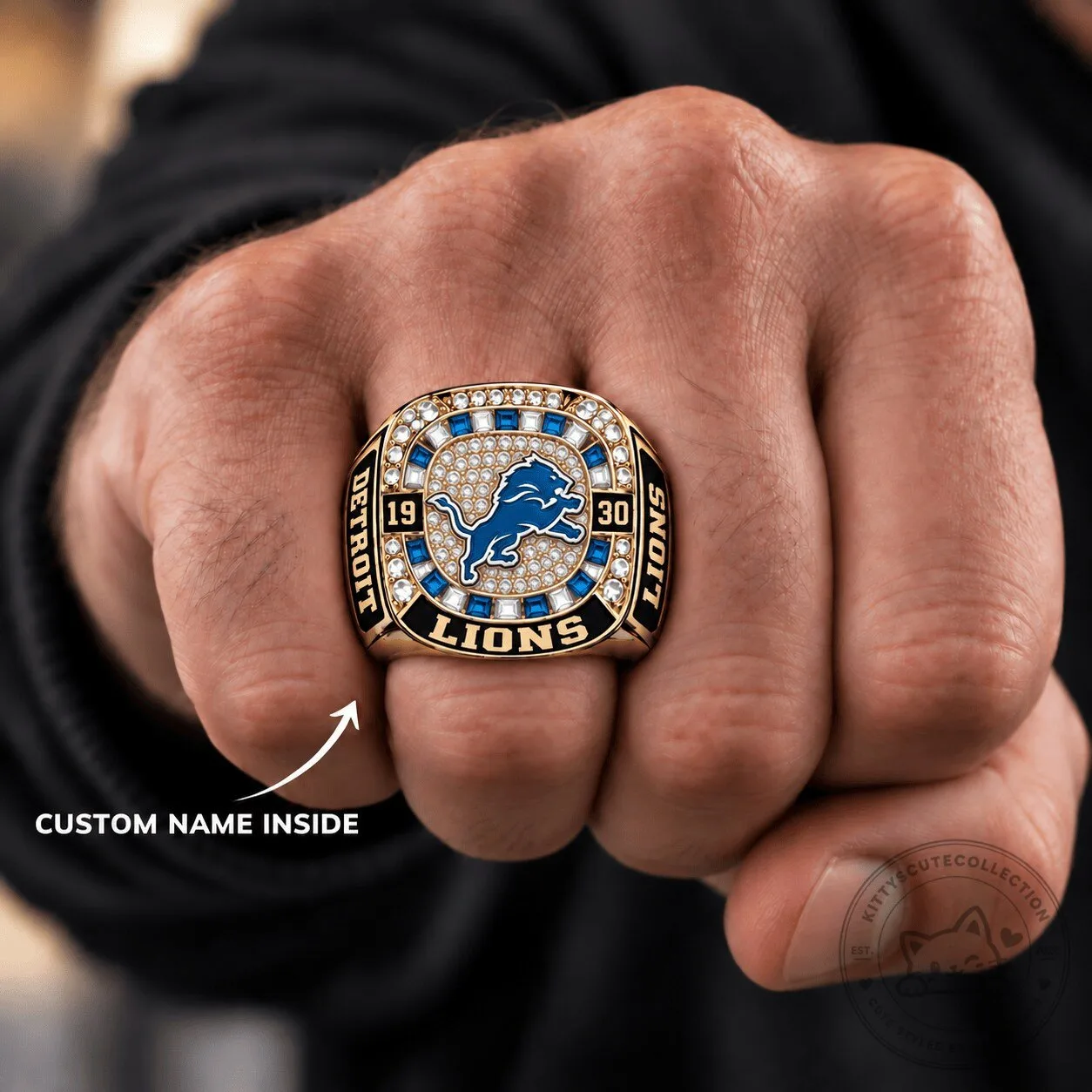 Detroit Lions NFL Football Team Championship Ring