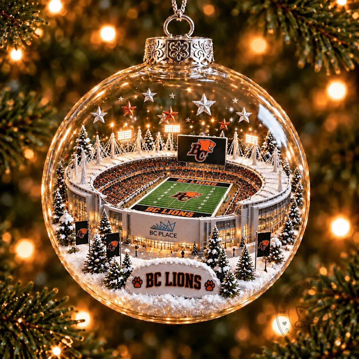 British Columbia Lions Football Club BC Place Stadium Christmas Ornament