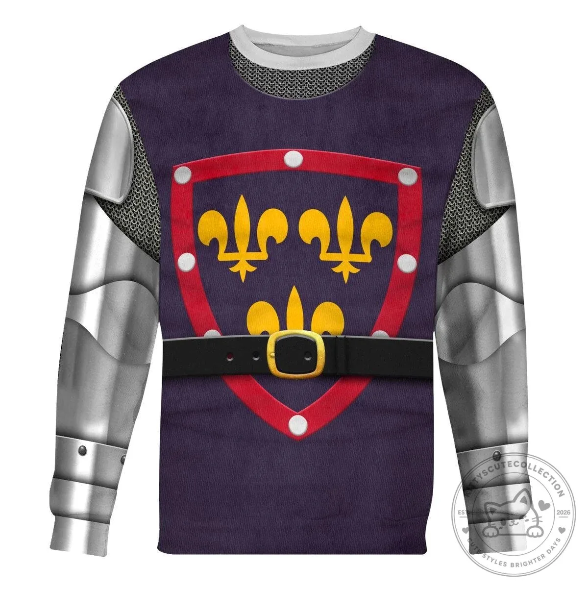 Medieval Knight Armor Suit of Agincourt Duke of Alencon Costume Hoodie 15 Medieval Knight Armor Suit of Agincourt Duke of Alencon Costume Hoodie