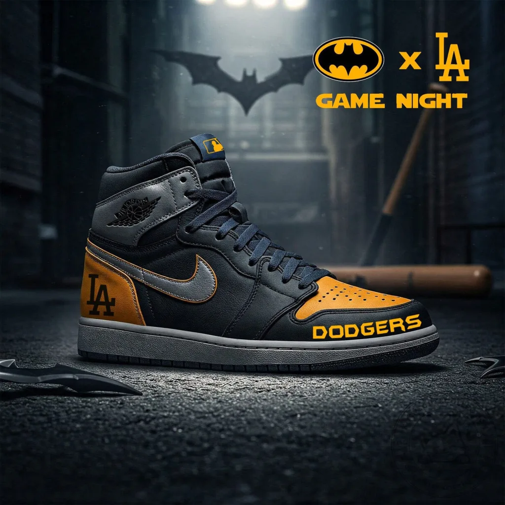 Los Angeles Dodgers Batman Game Night High Top Sneakers Los Angeles Dodgers Batman Game Night High Top Sneakers