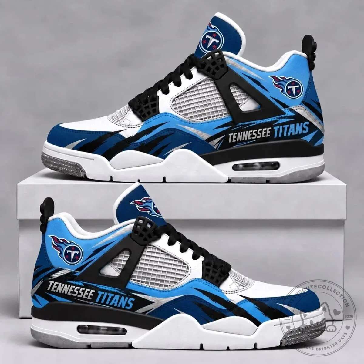 Tennessee Titans Athletic Team Logo Design Shoes