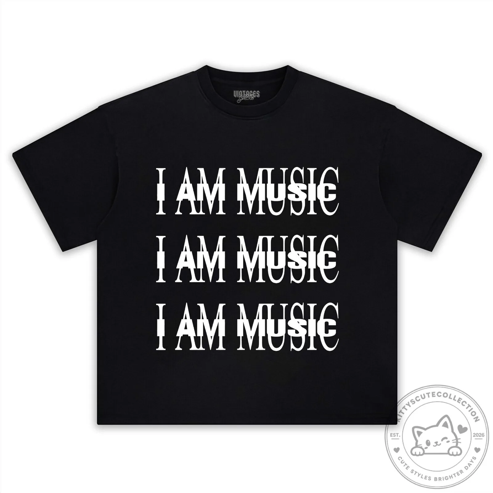 Black Graphic Tee featuring Playboi Carti I Am Music 2025