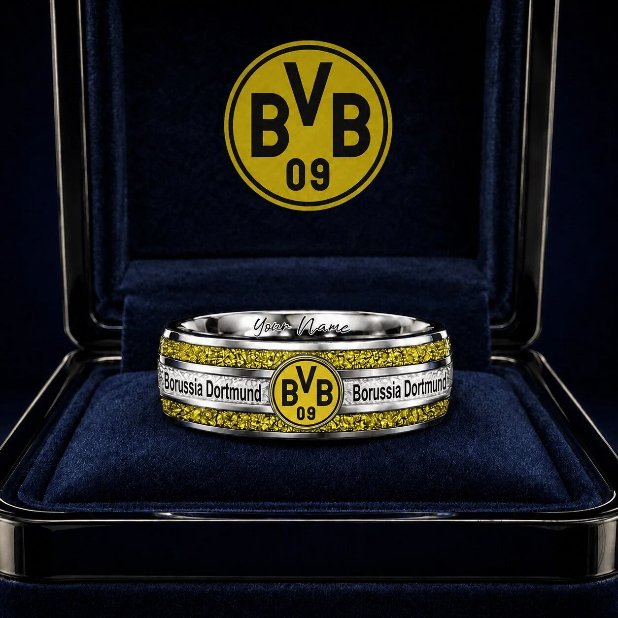 Borussia Dortmund Football Club Bundesliga Custom Engraved Ring