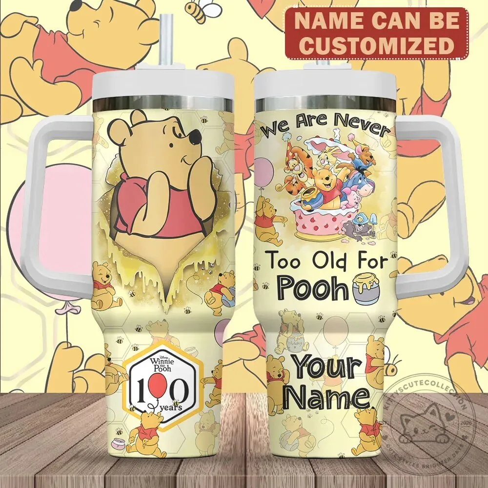 Winnie The Pooh 100th Anniversary Personalized Tumbler