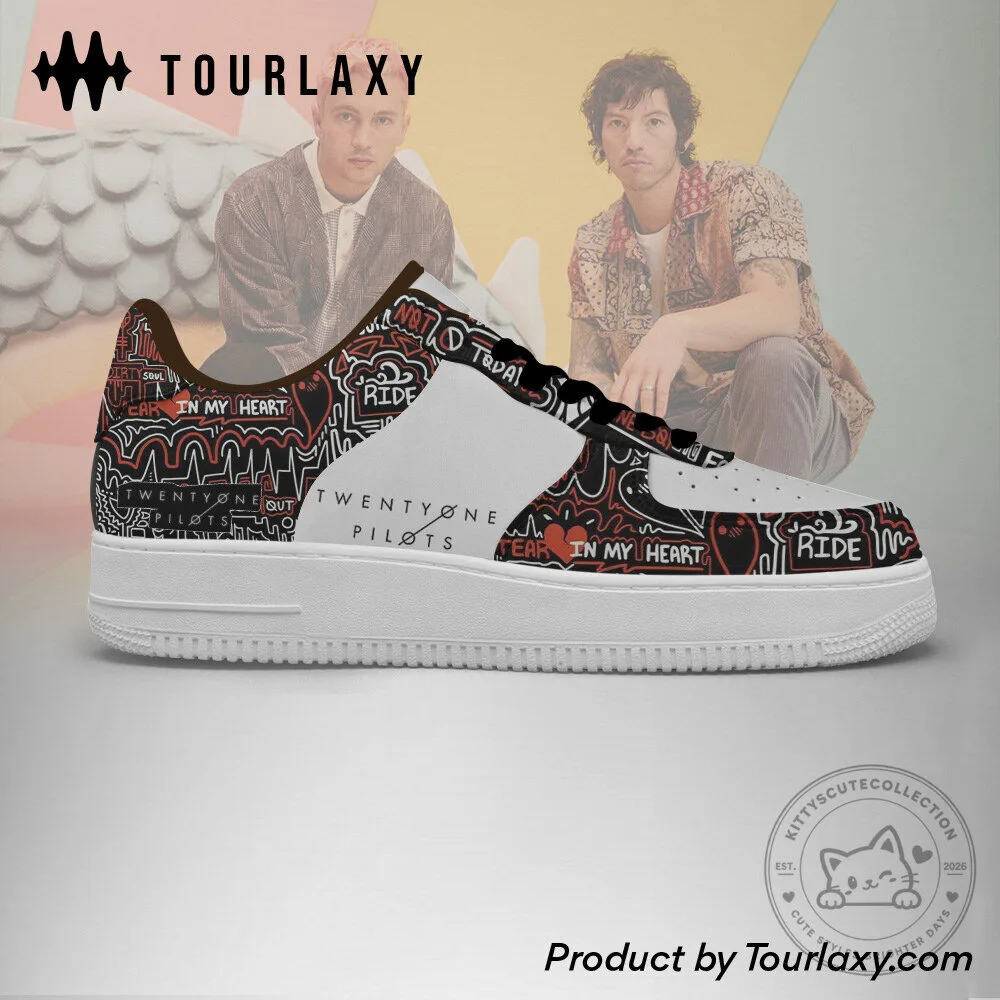Twenty One Pilots Clancy Tour Black and Red Pattern Shoes 9 Twenty One Pilots Clancy Tour Black and Red Pattern Shoes