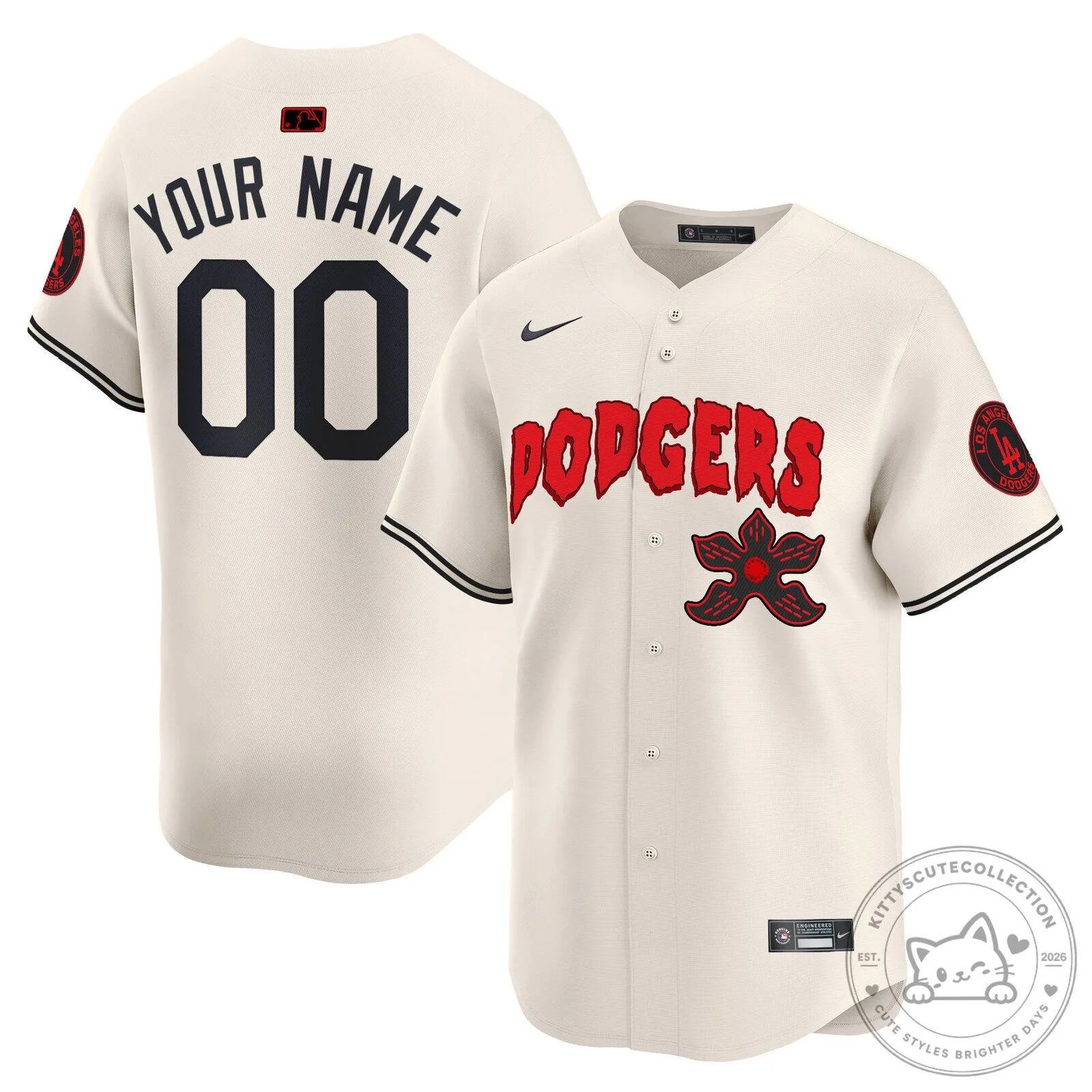 Dodgers Stranger Things Baseball Jersey