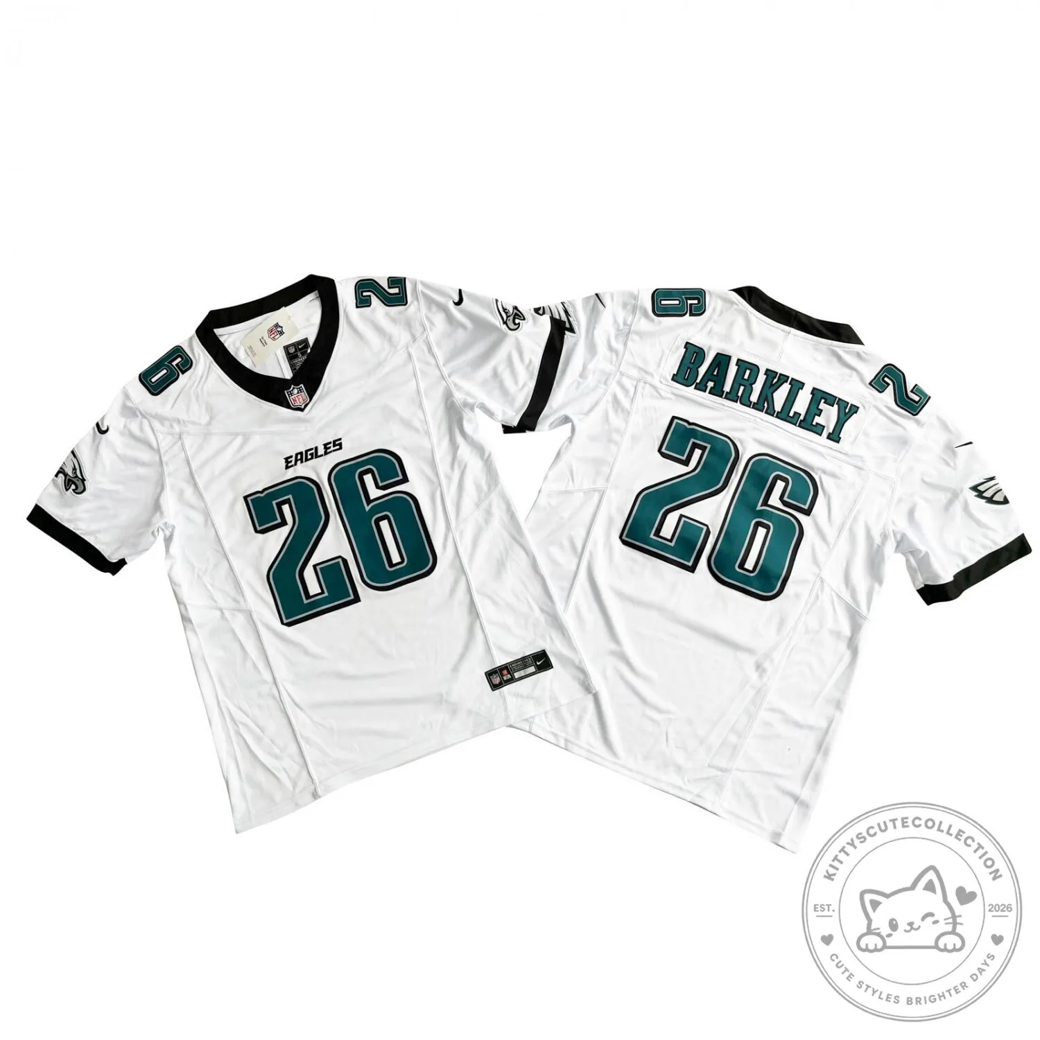 Saquon Barkley Philadelphia Eagles White Football Jersey