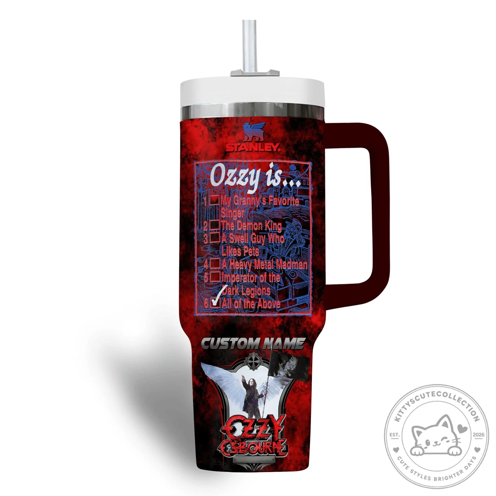 Ozzy Osbourne Prince of Darkness Heavy Metal Music Band Tumbler 11 Ozzy Osbourne Prince of Darkness Heavy Metal Music Band Tumbler