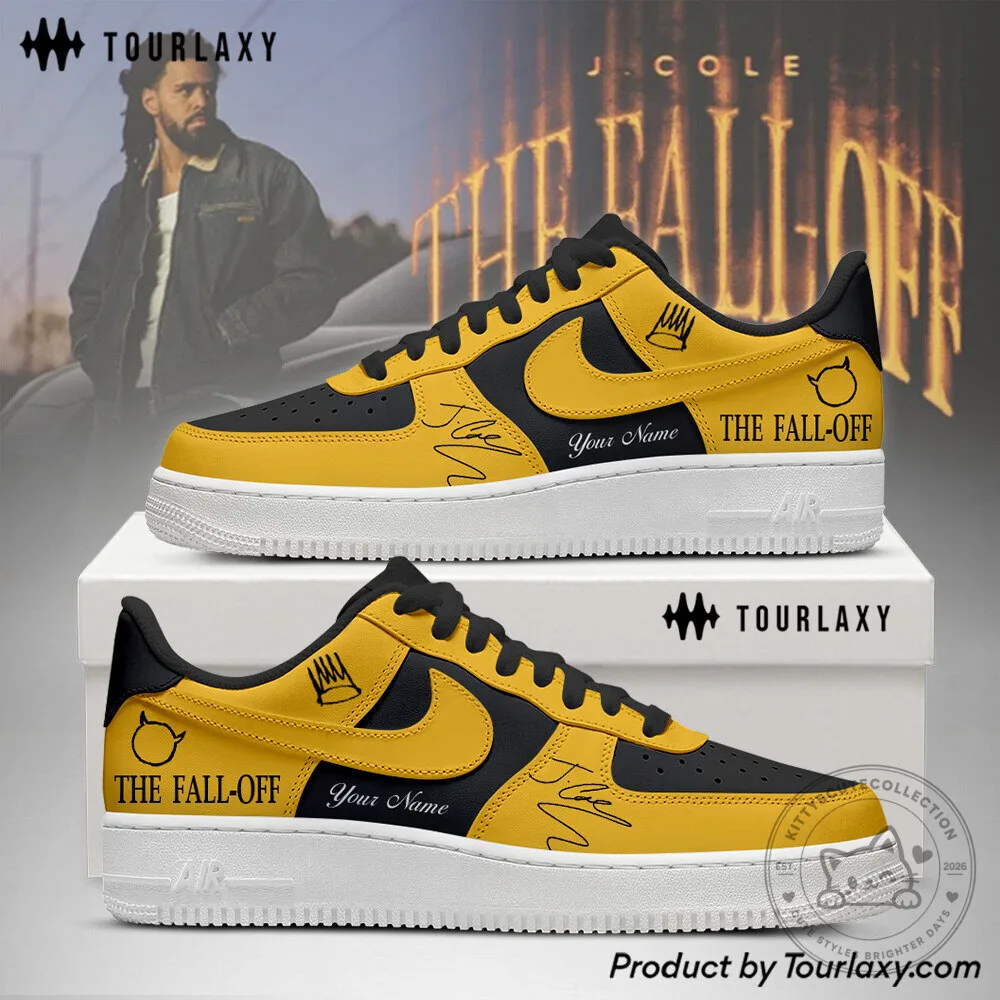 J Cole The Fall Off Tour 2026 Custom Air Force 1 Sneakers