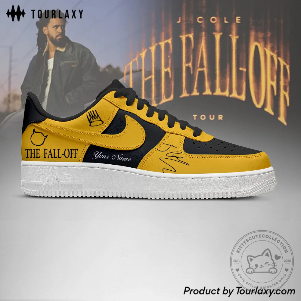J Cole The Fall Off Tour 2026 Custom Air Force 1 Sneakers 9 J Cole The Fall Off Tour 2026 Custom Air Force 1 Sneakers