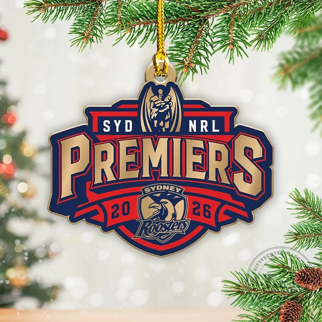Sydney Roosters 2026 National Rugby League Premiers Christmas Ornament