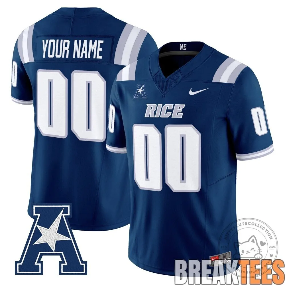 Rice Owls Custom Football Jersey with Your Name and Number