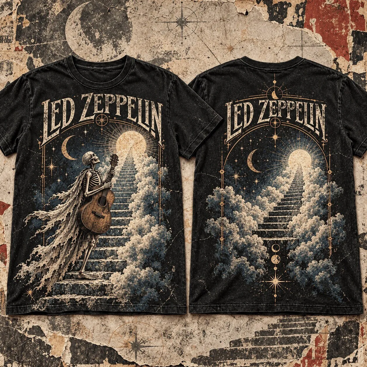 Led Zeppelin Stairway to Heaven Vintage Rock Band Music T-Shirt