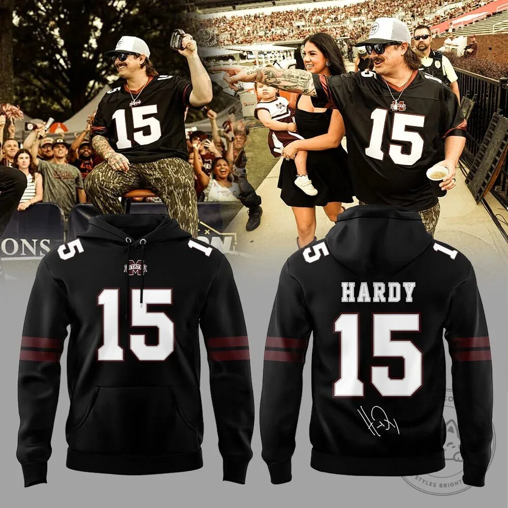 Hardy Number 15 Black Country Music Fan Hoodie
