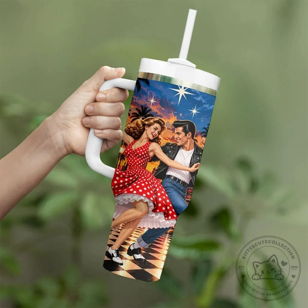 Baby Boomers Generation Vintage 1950s Rock and Roll Nostalgia Tumbler with Handle 12 Baby Boomers Generation Vintage 1950s Rock and Roll Nostalgia Tumbler with Handle