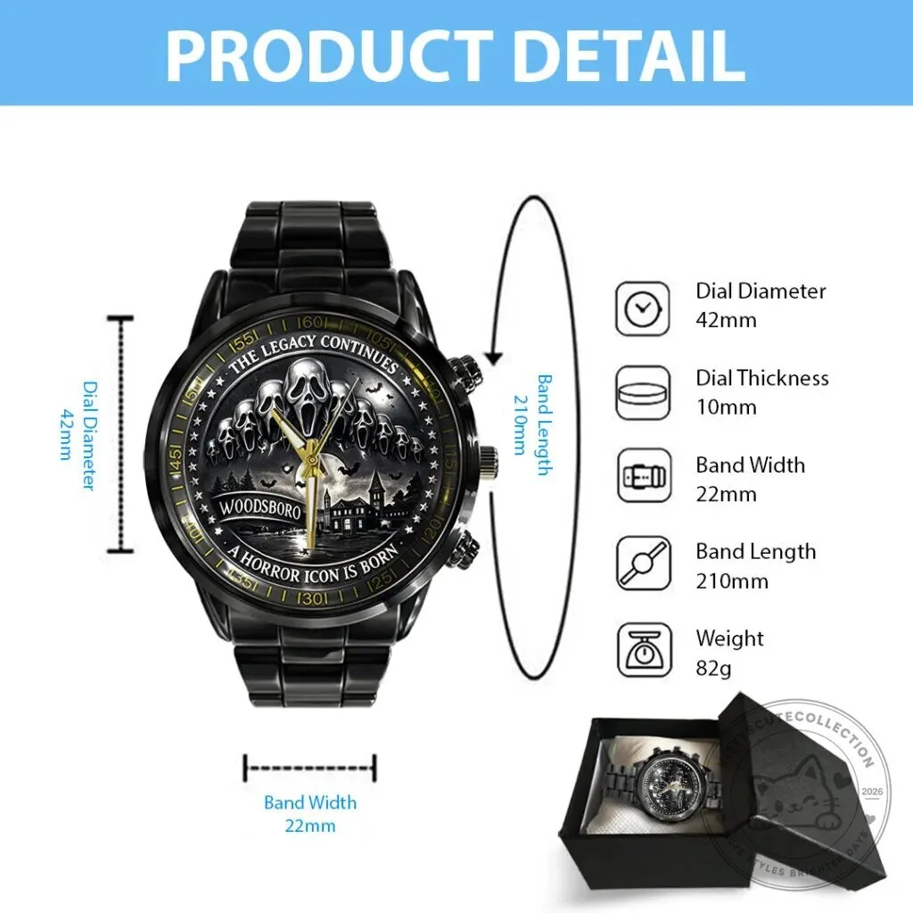 Scream Woodsboro Horror Icon Stainless Steel Watch 10 Scream Woodsboro Horror Icon Stainless Steel Watch