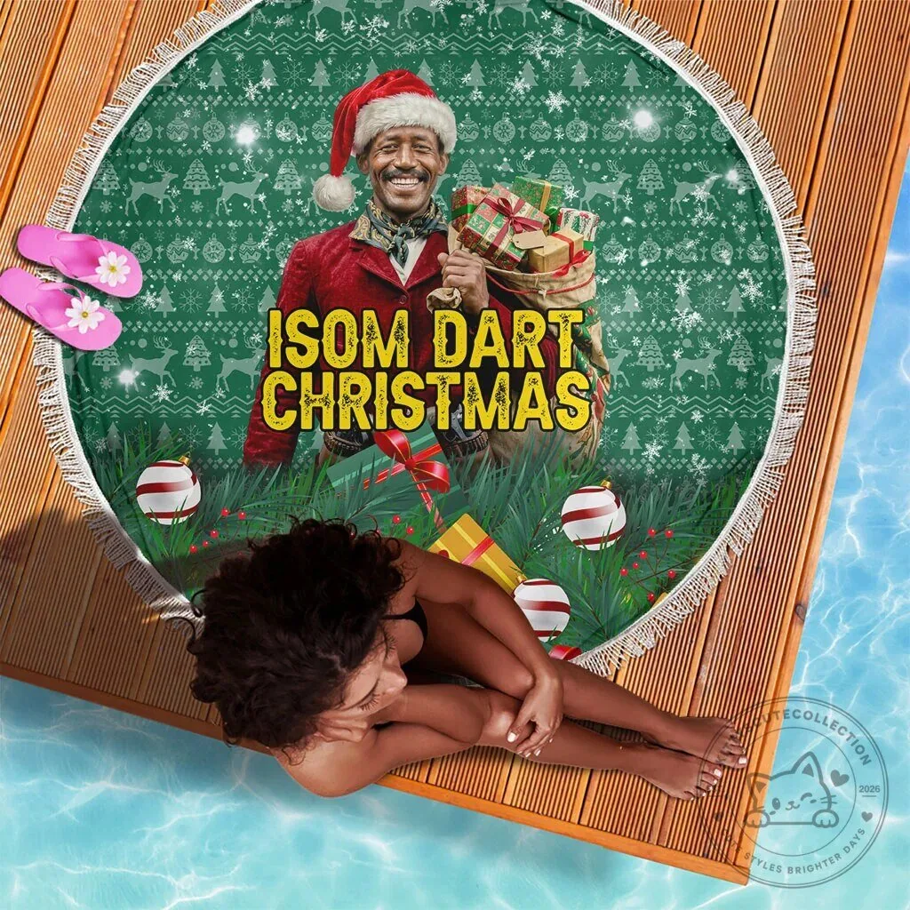Isom Dart Christmas Holiday Beach Blanket with Reindeer Pattern 6 Isom Dart Christmas Holiday Beach Blanket with Reindeer Pattern