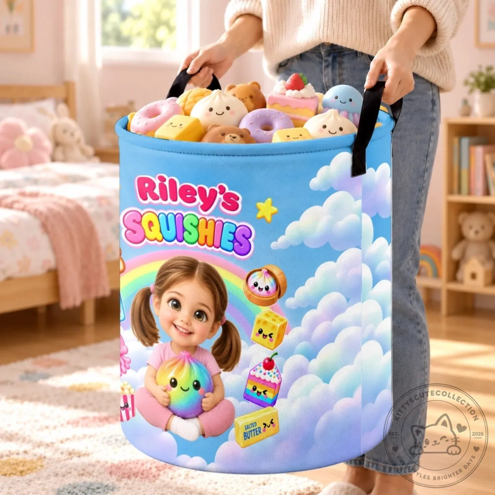 Personalized Kids Squishy Collection Storage Basket with Custom Photo and Name 13 Personalized Kids Squishy Collection Storage Basket with Custom Photo and Name