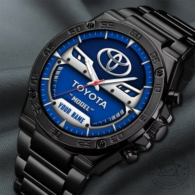 Toyota Custom Name Elegant Fashion Design Black Watch