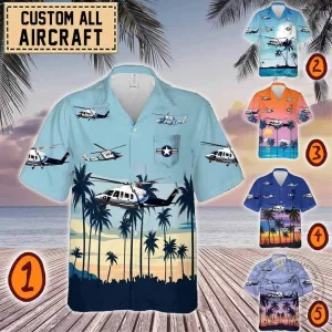 Sikorsky S-76 Helicopter Hawaiian Shirt for Aviation Enthusiasts