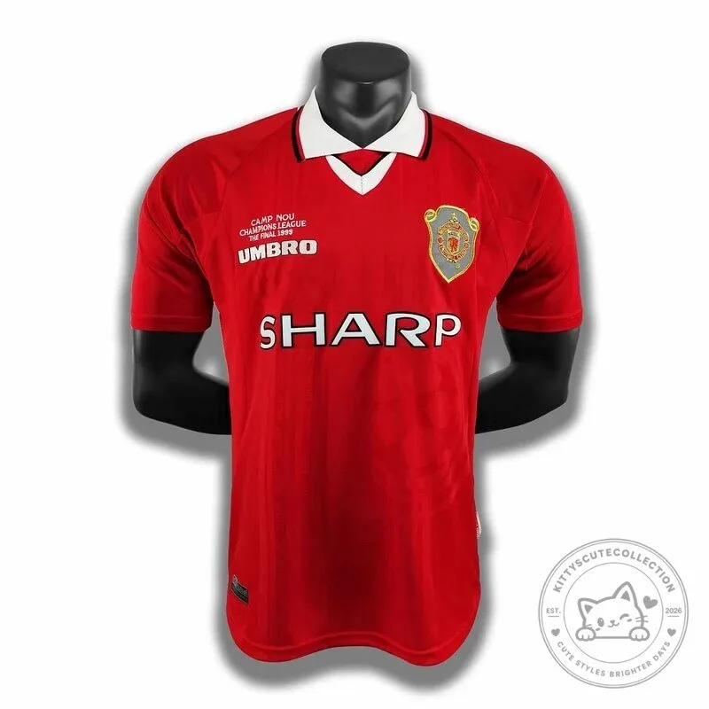 Manchester United 1999 Champions League Final Retro Football Jersey