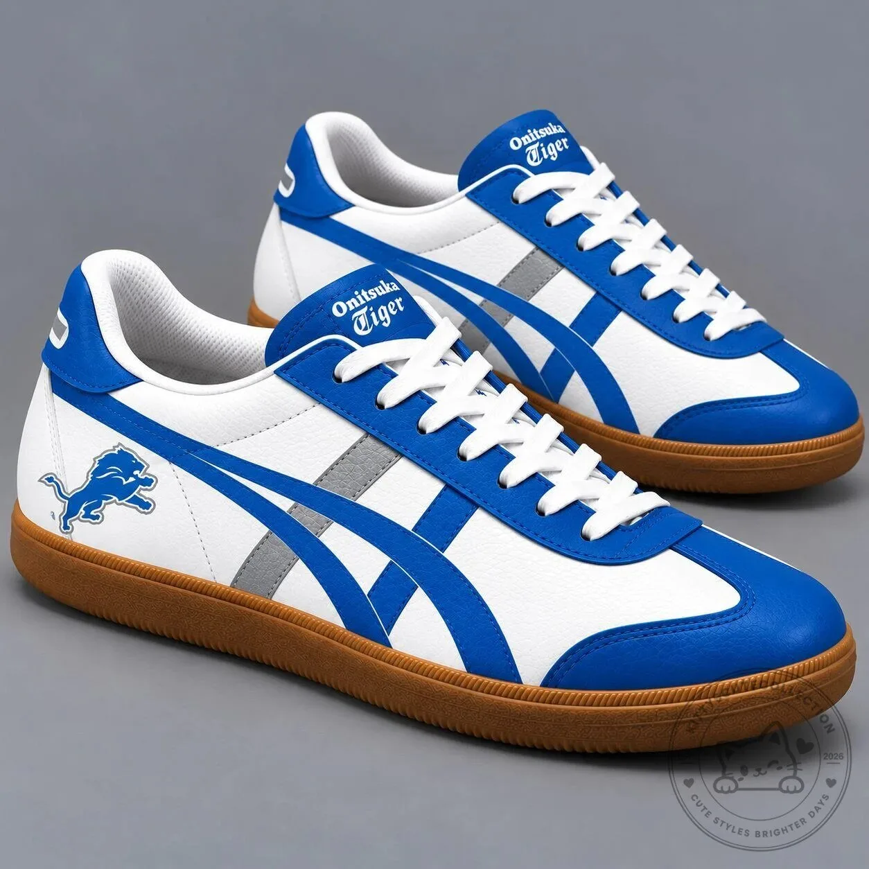 Detroit Lions National Football League Team Logo Athletic Sneakers
