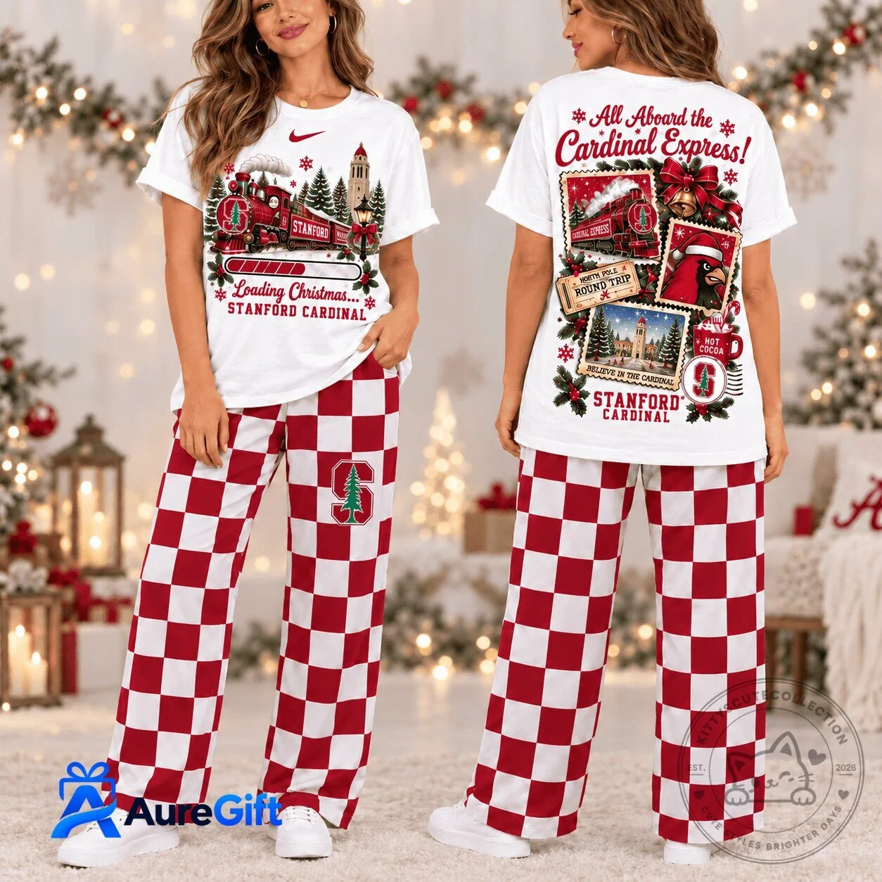 Stanford Cardinal Christmas Pajamas Set