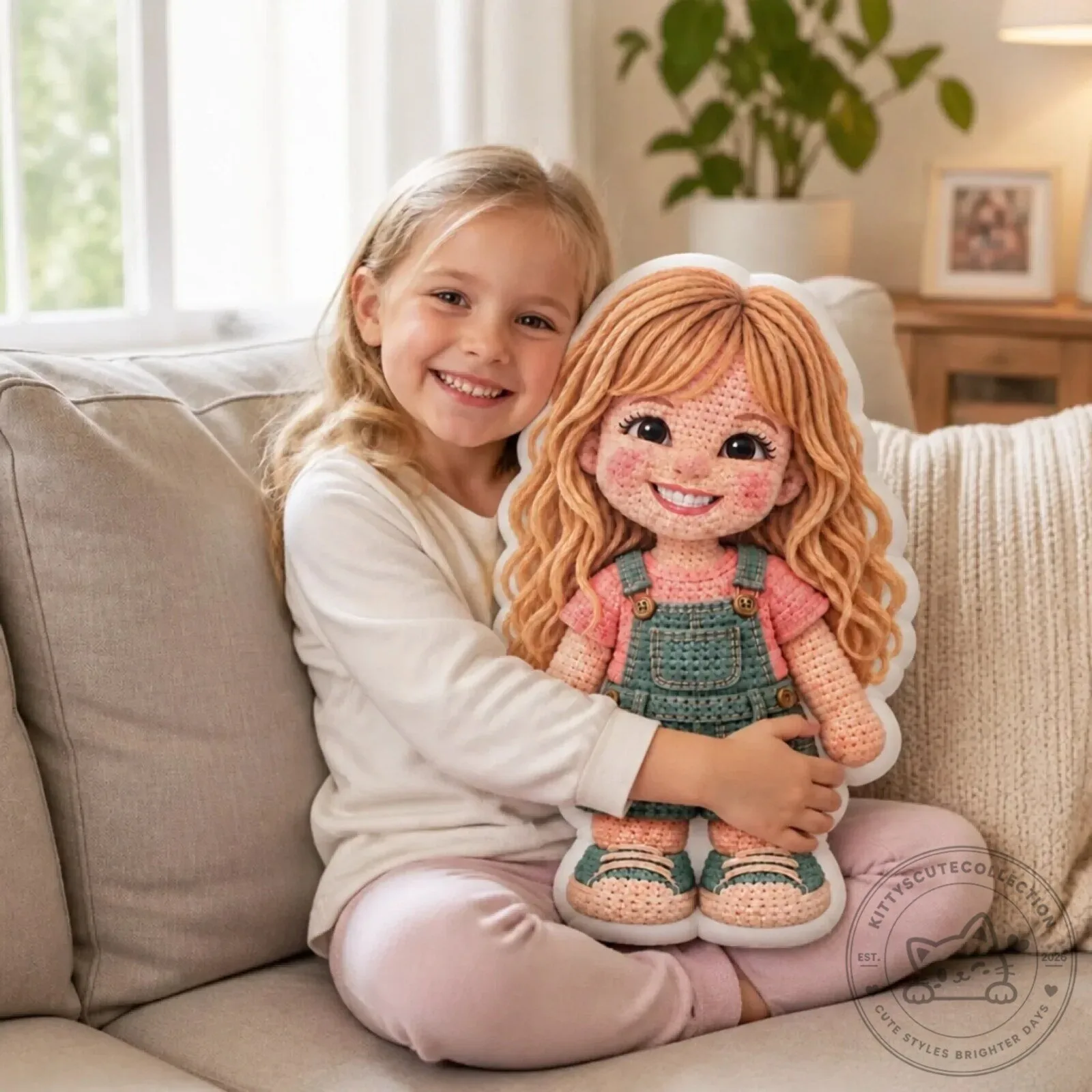 Personalized Crochet Style Kids Photo Shaped Pillow 9 Personalized Crochet Style Kids Photo Shaped Pillow
