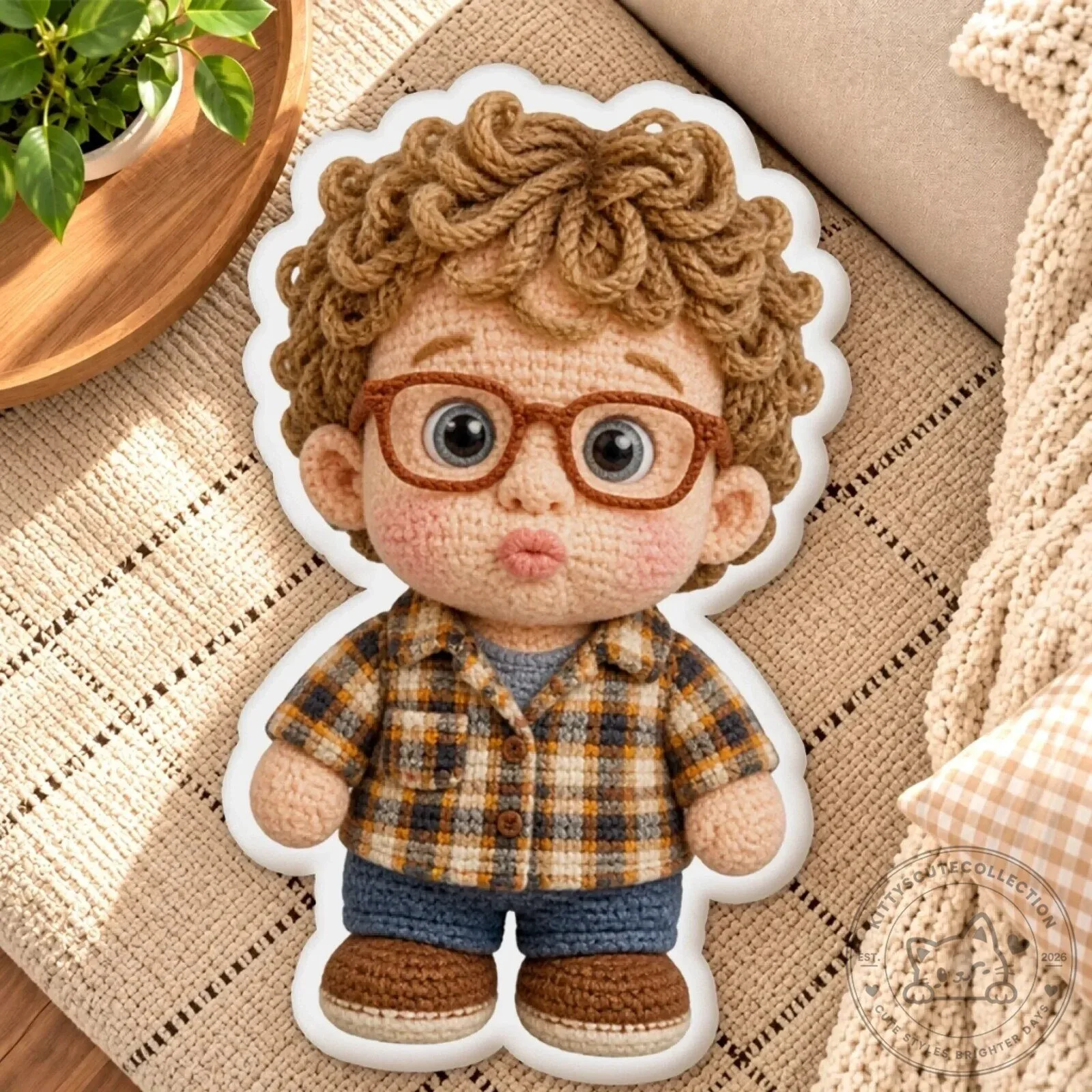 Personalized Crochet Style Kids Photo Shaped Pillow 10 Personalized Crochet Style Kids Photo Shaped Pillow