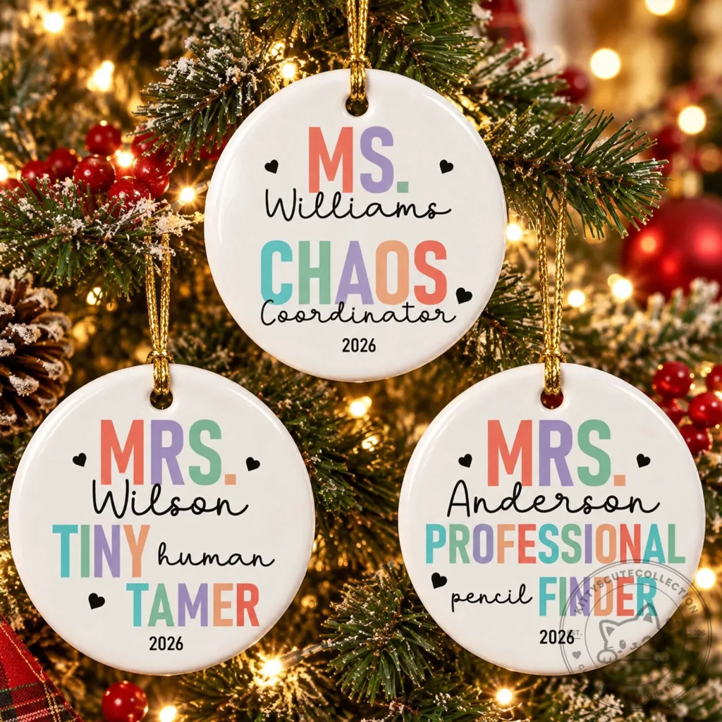 Personalized Teacher Appreciation Gift Chaos Coordinator Tiny Human Tamer Ornament Personalized Teacher Appreciation Gift Chaos Coordinator Tiny Human Tamer Ornament