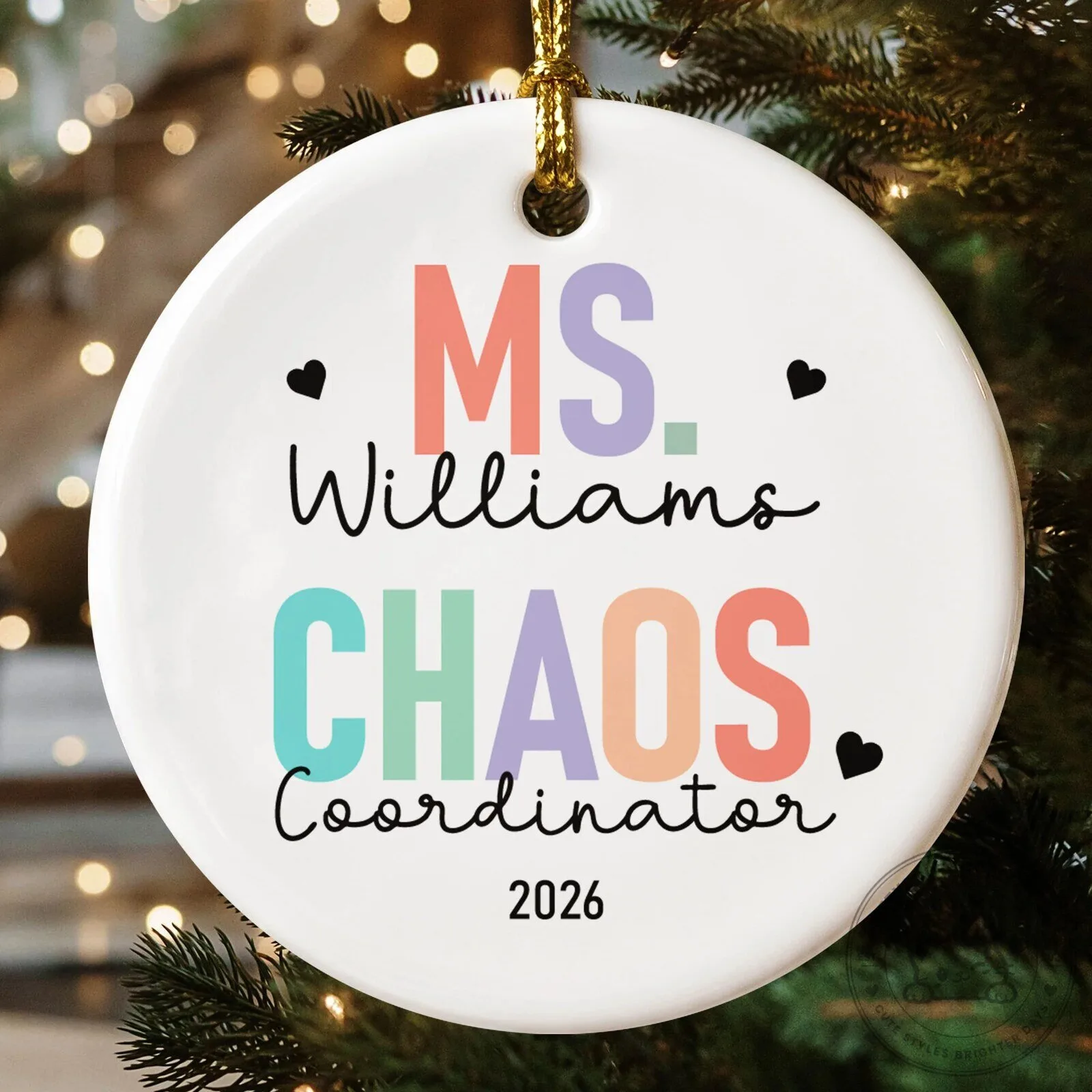 Personalized Teacher Appreciation Gift Chaos Coordinator Tiny Human Tamer Ornament 10 Personalized Teacher Appreciation Gift Chaos Coordinator Tiny Human Tamer Ornament