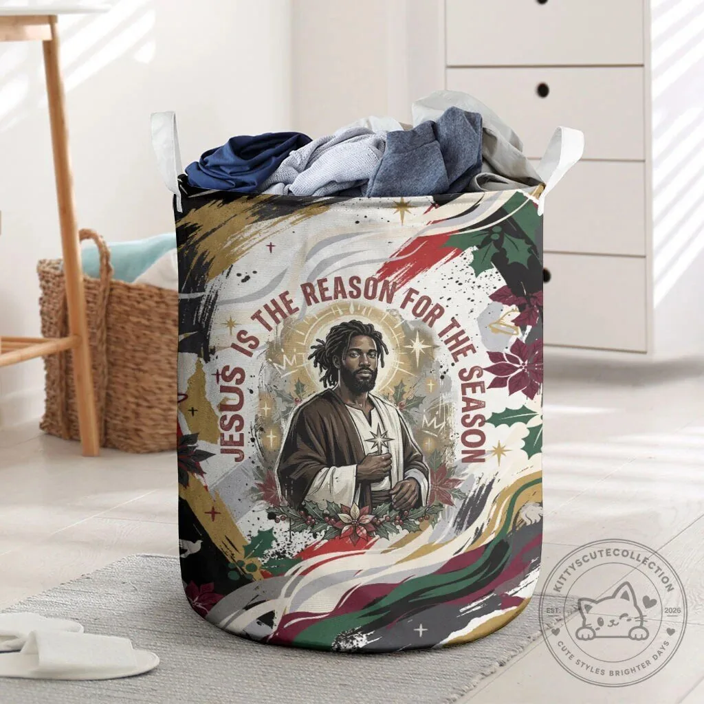 Jesus Is The Reason For The Season Christian Christmas Laundry Basket