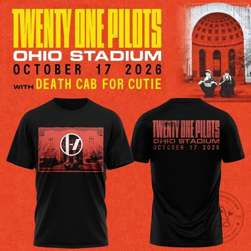 Twenty One Pilots Ohio Stadium October 17 2026 Concert Black T-Shirt