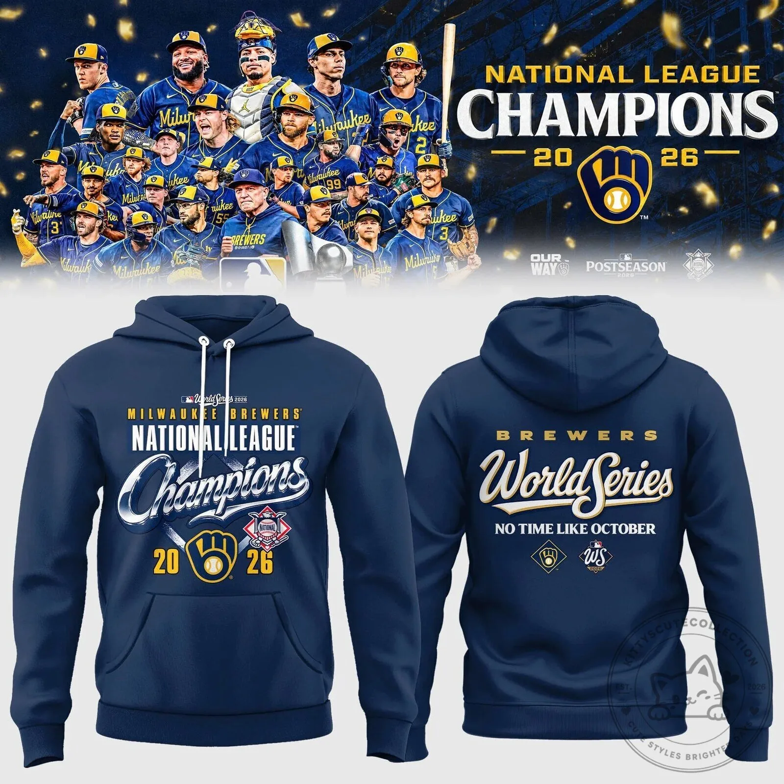 2026 Hoodie Celebrating Milwaukee Brewers National League Championship 6 2026 Hoodie Celebrating Milwaukee Brewers National League Championship