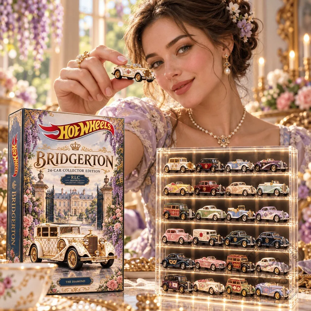 Hot Wheels Bridgerton 24 Car Collector Edition Miniature Car Set Hot Wheels Bridgerton 24 Car Collector Edition Miniature Car Set 2D