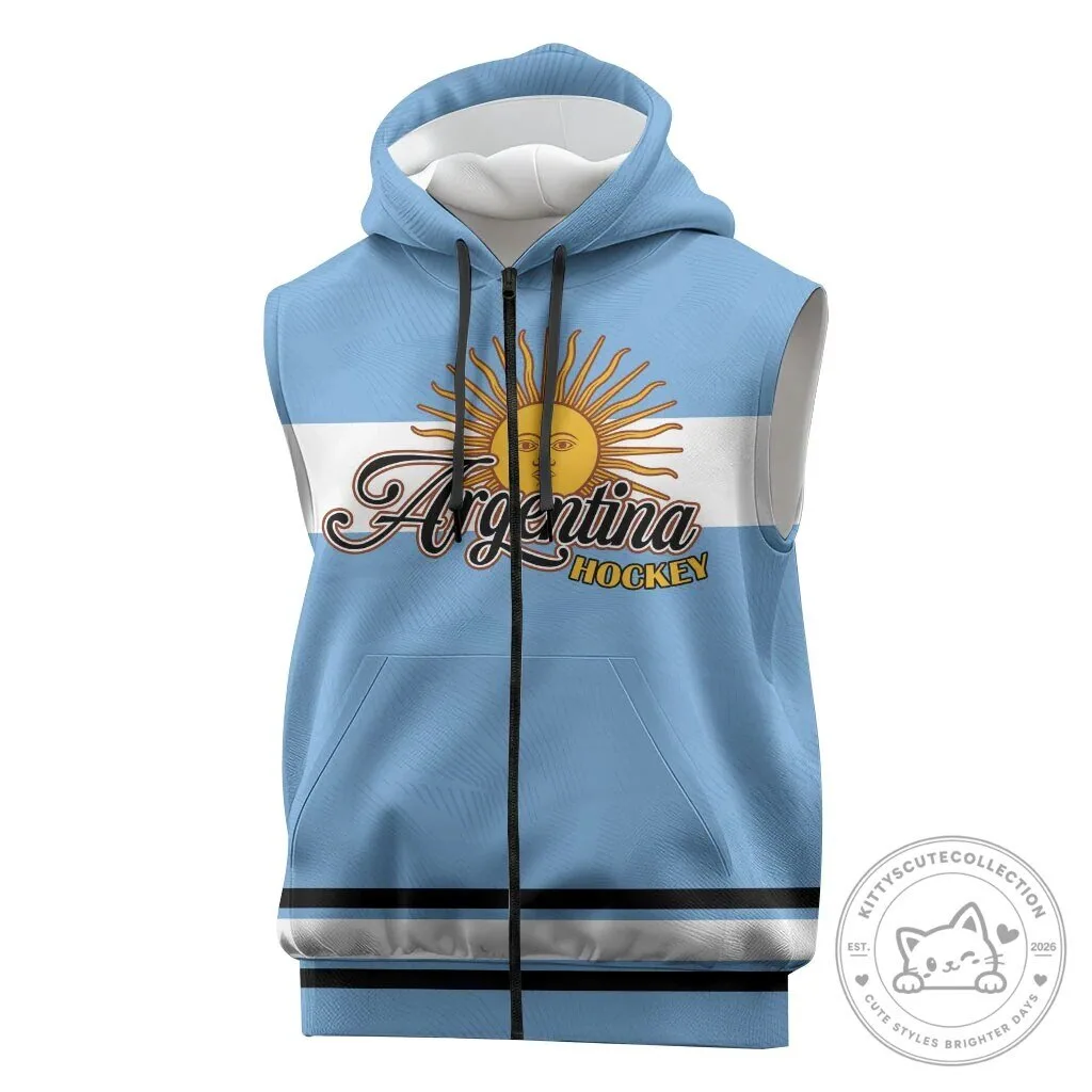 Argentina Hockey Los Leones Go Champions Sleeveless Zip Hoodie 5 Argentina Hockey Los Leones Go Champions Sleeveless Zip Hoodie