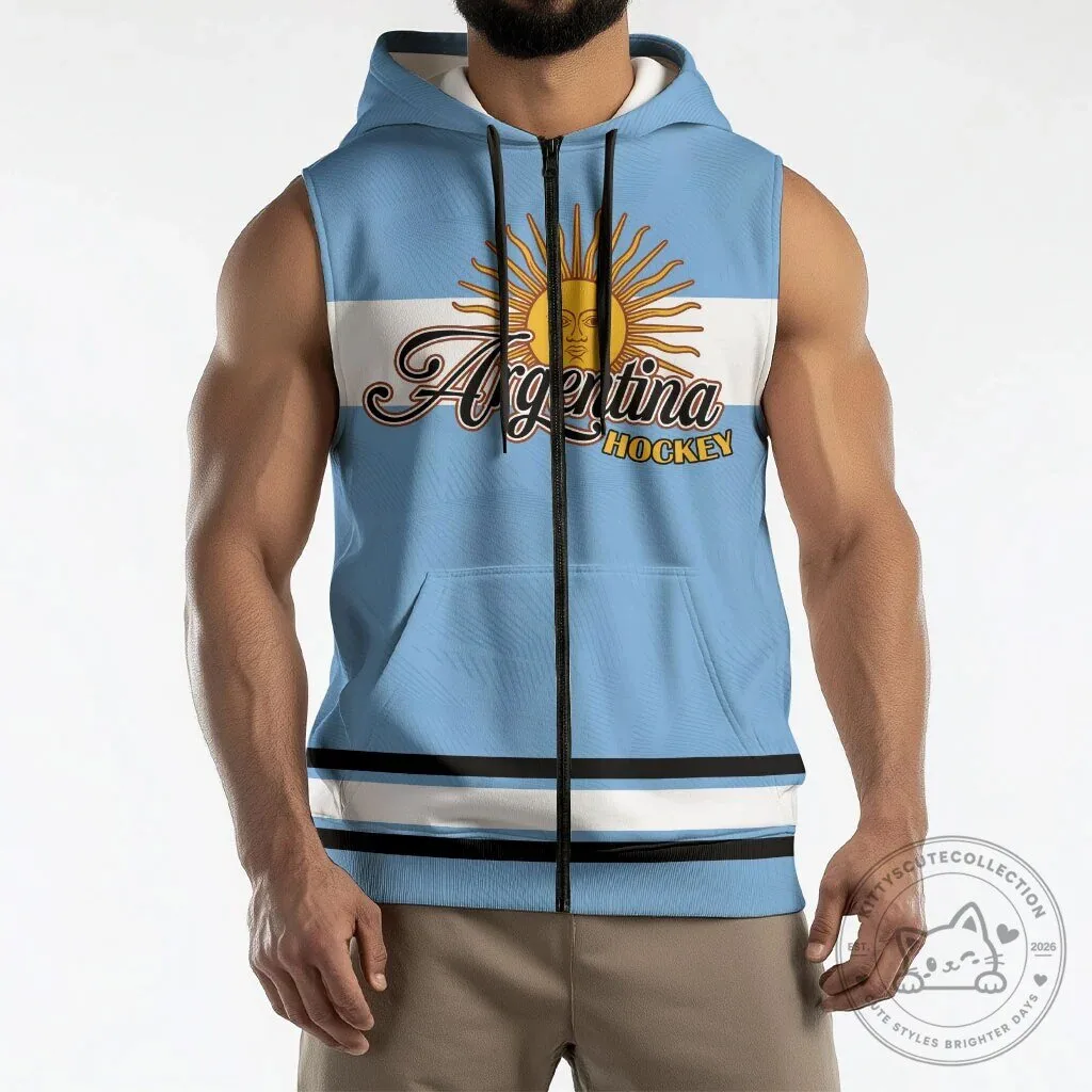 Argentina Hockey Los Leones Go Champions Sleeveless Zip Hoodie 10 Argentina Hockey Los Leones Go Champions Sleeveless Zip Hoodie