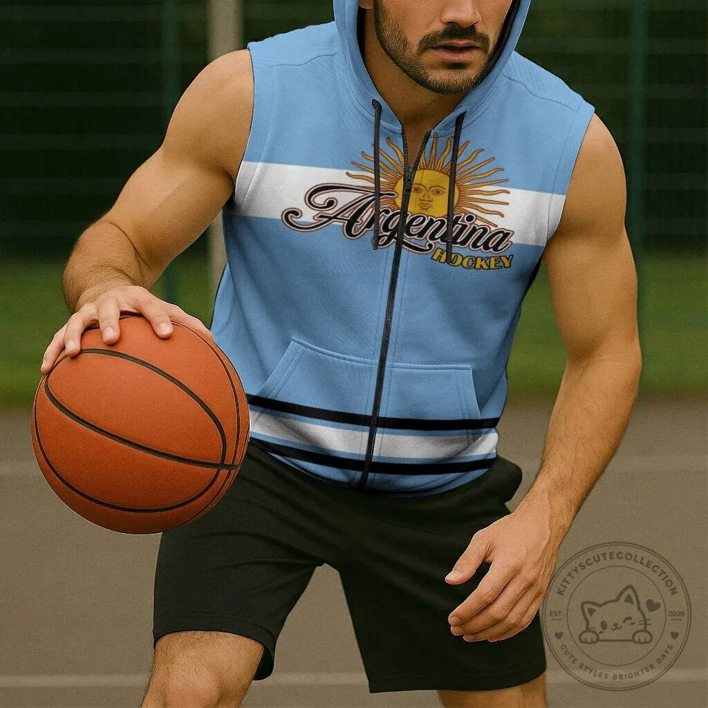 Argentina Hockey Los Leones Go Champions Sleeveless Zip Hoodie 11 Argentina Hockey Los Leones Go Champions Sleeveless Zip Hoodie