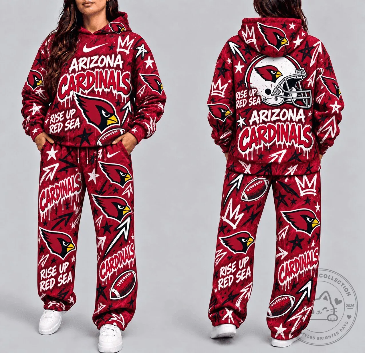 Arizona Cardinals Football Team Graffiti Art Hoodie