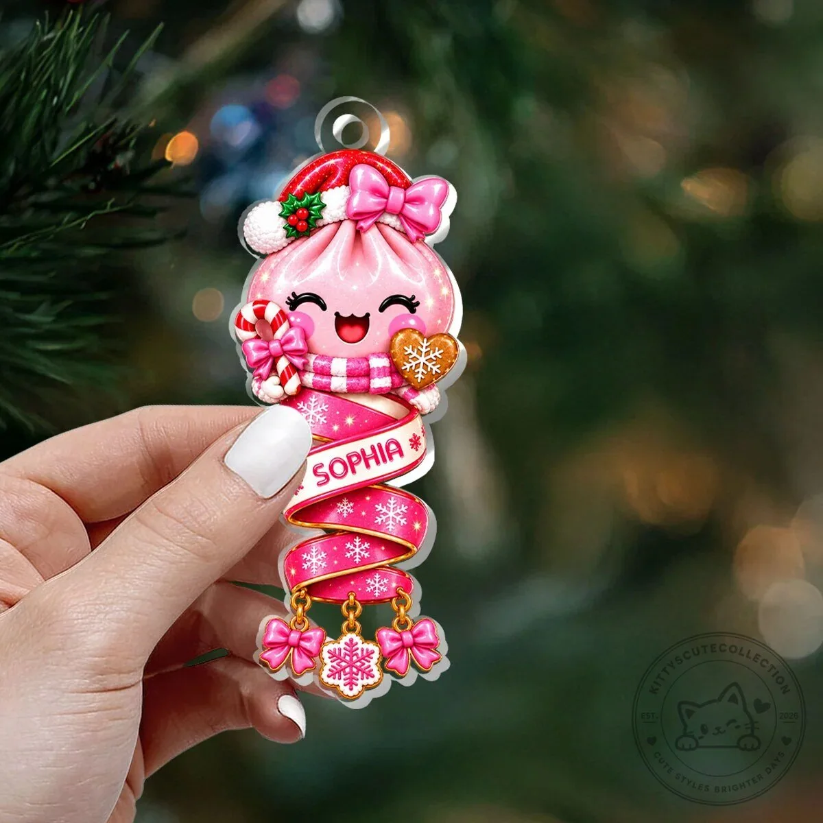 Personalized Christmas Dumpling Character Acrylic Ornament for Holiday Tree Decor 11 Personalized Christmas Dumpling Character Acrylic Ornament for Holiday Tree Decor